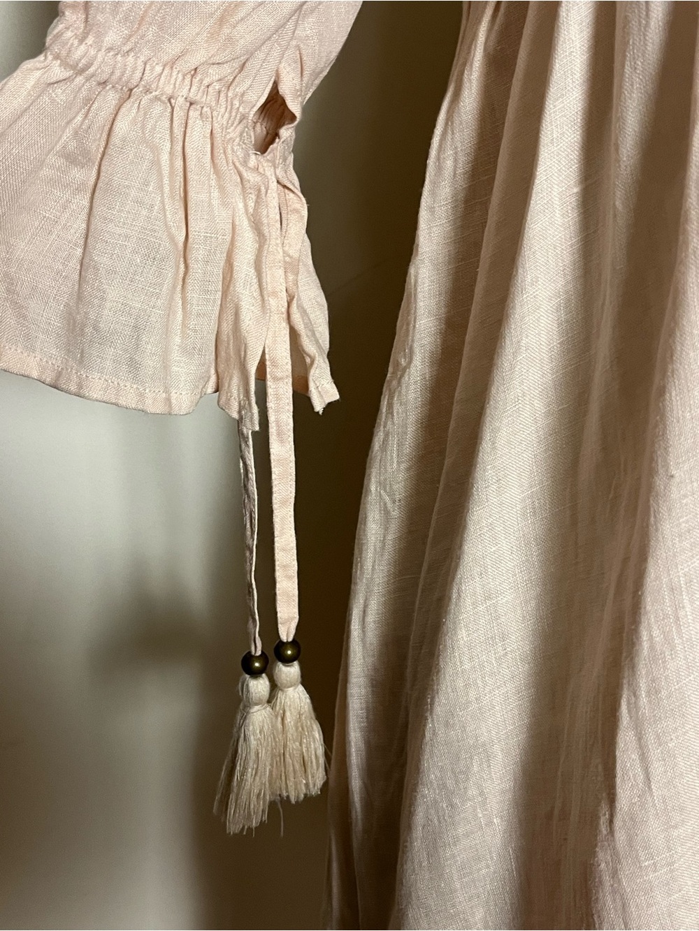 Spell & The Gypsy Collective Mae Linen Ruffle Babydoll Dress S Cottagecore - Picture 10 of 13